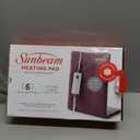 Sunbeam XL Back Neck and Shoulder Heat Therapy 12 x 24 with Auto Shut Off 6 Settings Machine-Washable Comfortable Microplush Fabric - Burgundy