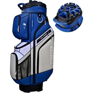 Golf Cart Bag, 14-Way Top Divider with Multiple Storage Pockets, Lightweight & Durable Golf Bag for Men, Cart-Friendly Design