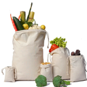 Cotton Muslin Bags, 100% Organic Cotton with Double Drawstring. Premium Quality Reusable Eco-Friendly Natural Muslin Bags. (50, 18 x 20 Inches)