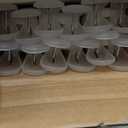 MYshade 6 Pack Temporary Light Filtering Paper Shades for Windows,Paper Pleated Blinds with Adhesive,No Tools No Drilling Free Cut Size Temporary Room Darkening Shades(White, 36" W x 72" H)