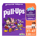 Huggies Pull-Ups Plus Training Pants, Unisex, 3T-4T (116 Count)