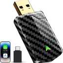 Mini Wireless CarPlay Adapter for iPhone & Android Auto (2026 Upgrade), No Delay, Fast & Stable Connection, Plug & Play, Converts Wired to Wireless Carplay Dongle for 2016+ Cars, USB-A/Type-C Port