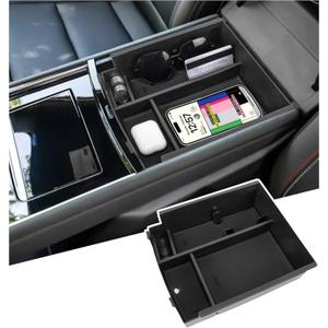 Center Console Organizer Compatible with 2024-2026 Chevy Traverse/GMC Acadia, 2025-2026 Buick Enclave Accessories, Armrest Storage Box Tray Insert with Coin and Sunglasses Holder