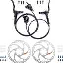 ShimanoOEM MT200 Hydraulic Brakes with RT66 160/180mm Rotors, 2 Piston Left Front 800mm Right Rear 1500mm MTB Hydraulic Brakes, Dual Disc Brakes Hydraulic Disc Brakes