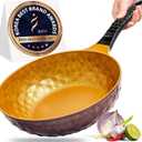 Diamond X Premium Non Stick Wok Pan - 11" Large Flat Bottom Chinese Wok - Woks & Stir-fry Pans Nonstick - Titanium-Coated 8-Layered Korean Engineered Skillet for Frying, Oil-Free, PFOA-Free