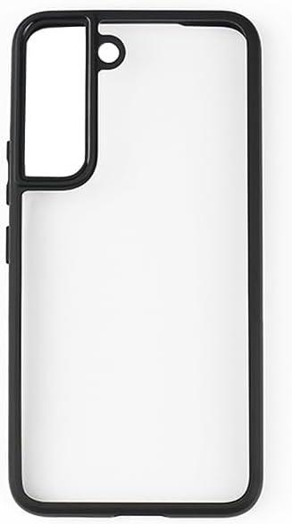 Compatible with Samsung Galaxy S22 5G Cover,(TPU Soft Edge+PC Backplane) 2 in 1 Translucent Phone Case Black