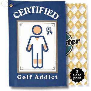 Funny Golf Towels- Golfer Tan, Golf Themed Gag Gifts for Men Who Have Everything, Golf Towels for Golf Bags with Clip for Men, Funny, Unique Accessories (Certified) (Multicolor-4)