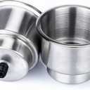 Marinebaby 2PCS Stainless Steel Cup Drink Holder with Drain Marine Boat Rv Camper