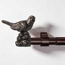 Curtain Rods for Window 18 to 45 Inches Vintage Bronze Curtain Rod with Bird Finials Adjustable Drapery Rod Heavy Duty Curtains Rods for Living Room Kitchen Window