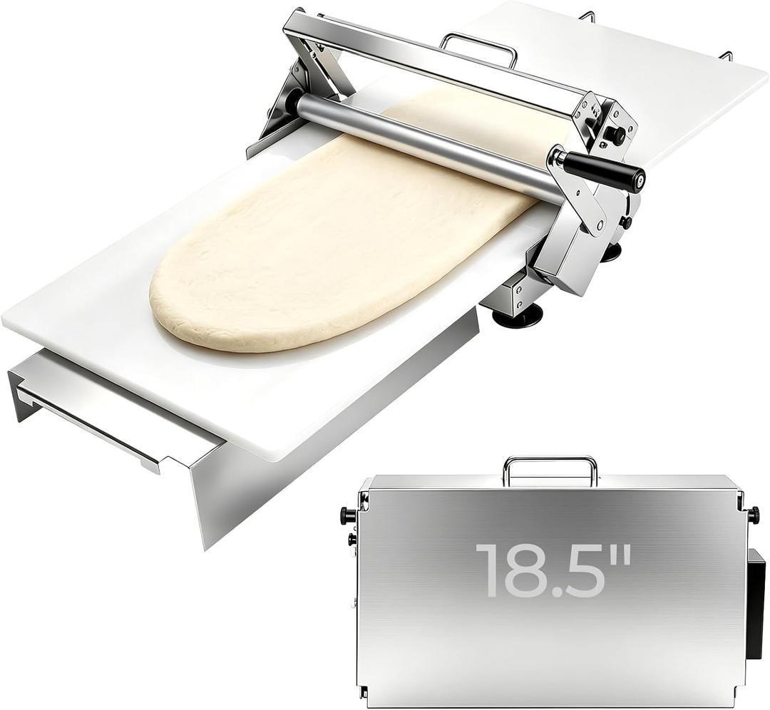 Folding Dough Sheeter Machine, Manual Stainless Steel Dough Roller Machine, 40.5"X22.8" New Pastry Roller for Commercial Home Bakery, Puff Pastry & Pizza