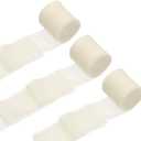 8 x Chiffon Sibbon - 1.5 Inch x 16 Yards,3 Rolls Ivory Ribbon for Wedding Decor, Bridal Bouquets, Invitations, Ribbon for Gift Wrapping & Party Decorations (White, 5)