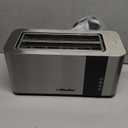 Mueller UltraToast Full Stainless Steel Toaster 4 Slice, Long Extra-Wide Slots for Bagels and Waffles, 6 Browning Levels, LED Display, Cancel/Defrost/Reheat Functions & Removable Tray, Kitchen Gadgets