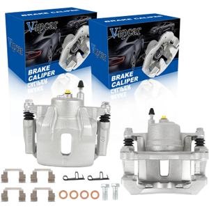 Front Disc Brake Caliper Set with Bracket  Compatible with 20032008 Toyota Corolla, Matrix, Pontiac Vibe  Driver and Passenger Side  Replaces 19-B2698, 19-B2699  2-PC Set