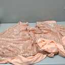 Wish Care 6.6FT Champagne Arch Cover-Sequin Spandex Fitted Wedding Arch Cover Round Top Chiara Background Covers for Birthday Party Baby Shower Photo Arch Stand Decoration