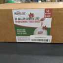 BEIDOU-PAC 39 Gallon Lawn & Leaf Drawstring Trash Bags, 50 Count | Heavy Duty | White | Unscented Can Liners