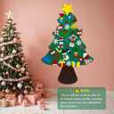 DIY Felt Christmas Tree with 38 Pcs Ornaments, 3.2Ft Felt Xmas Tree for Montessori Indoor Christmas Door Wall Windows Hanging Party Supplies New Year Decorations