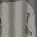 Womens Boat Neck Long Sleeve Shirts Ruched Double Lined Top Fitted Basic Tight Tee Spring Fall Clothes 2025 (X-Small, Cream White) 