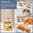 3 Tier Ceramic Cupcake Stand, White Tiered Tray for Cupcakes, 3 Tier Serving Stand for Tea Party, Birthday, Baby Shower, Wedding