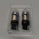 AUXITO CANBUS 3157 LED Bulbs Amber Yellow with Built-in Resistor 3156 3457A 4057 4157 Anti Hyper Flash Error Free Front Rear Turn Signal Lights and Blinker Maker DRL Parking Lights, Pack of 2