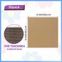 RLAVBL 50 Pack 12x12 Corrugated Cardboard Sheets, Flat Cardboard Inserts for Shipping, Mailing, Packing, DIY Crafts