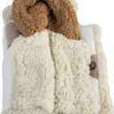 GabeFish Dog Cape Blanket for Small Dogs, Cute Puppy Fleece Pajamas, Cats Cold Weather Coat Wraps with Hood Brown Large (L: Recommand Weight 14-22 lbs (6.5-10kg))