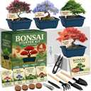 HOME GROWN Bonsai Tree Starter Kit  Unique Christmas Gift for Adults, Men, Women - Grow 4 Bonsais  DIY Crafts Hobby Gardening Kit for Plant Lovers, Mom, Dad - White Elephant Gifts for Adults