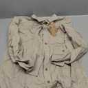 PJ PAUL JONES Men's Linen Shirts Casual Button Down Long Sleeve Shirt Lightweight Beach Shirt with Pocket (Medium, Khaki)
