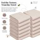 Beige Honeycomb Kitchen Towels 5 Pack, 16x26 Inch, 100% Cotton, Quick Drying, Soft, Super Absorbent, Reusable & Washable Dish Towels for Home & Kitchen Chores, Everyday Use