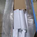 32x96 Inch White Sliding Barn Door Slab with 5.5ft Hardware Kit Included, 5-Panel, MDF Wood Panel Covered with Water-Proof Scratch-Proof PVC Surface, Simple DIY Assembly