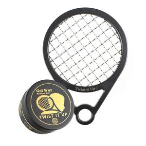 Twist It Up Comb Gel (Unity Black) - Alternative to Hair Sponges, Creates Curls and Twists for Black Men, Tennis Racket Design