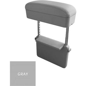 Car Console Armrest Box Arm Rest Height Adjustable Comfort Elbow Pad Universal (Grey) (Gray)