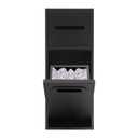 Bathroom  Can, Tilt Out Bin Cabinet, Hidden Recessed Wall Mounted Stainless Steel with Toilet Paper Holder (Black)