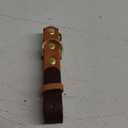 MIDOG Two-Tone Genuine Leather Dog Collar - Soft & Durable, Adjustable Rust-Proof Metal Buckle, Suitable for Small, Medium, and Large Dogs (M: 1.0" Wide for 15"-19" Neck)