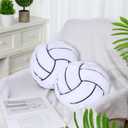 Gerrii 2 Pcs Volleyball Plush Pillow Sport Theme Fluffy Stuffed Throw Pillow Volleyball Room Decor Gift for Bedroom Decoration Supplies