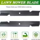 3PCS 482878 Mower Blades Compatible with Scag Tiger Cub Wildcat Turf Tiger 52'' Deck Lawn Mower Replace OE 481707, 48108, 482462, 481711, 48185, A48108, A48185 21227S 5101756s