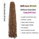 7 Packs Faux Locs Crochet Hair Pre Looped Curly Wavy Locs Whole Strand 36 Inch Distressed Soft Locs Crochet Braids for Butterfly Locs Crochet Hair for Black Women (27#, 36 Inch(pack of 7))