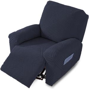 NORTHERN BROTHERS Recliner Cover, Stretch Recliner Covers That Stay in Place, Washable Lazy Boy Recliner Chair Covers, Furniture Protector Recliner Slipcovers for Dog Kid, Dark Blue (1 Seat)