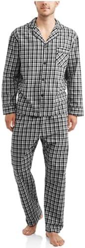 Hanes Men's Long Sleeve Plain Weave Pajama .XL