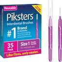 Piksters Interdental Brushes, 35 pk, Size 1, Interdental Tooth Brush for Tight Gaps, Gum Soft Bristles for Plaque Removal, Safe for Braces