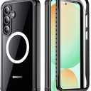 Temdan for Samsung Galaxy S24 FE Case, [Built-in Glass Screen Protector][Compatible with Magsafe][Full Body Shockproof][Work with Fingerprint ID] Heavy Duty Protection Phone Case for S24 FE 6.7"