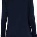 Womens Long Sleeve Tunic Tops Crew Neck Loose Casual Tee Shirts with Thumb Hole (L)