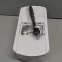 Ourokhome Vegetable Mandolin Slicer, Hand Safe Kitchen Food Shredder with 6 Mandoline Blades, Veggie Waffle Cutter for Potato, Carrot, Zucchini, Onion, Essential Kitchen Gadgets (6 in 1, White)