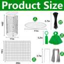 Adnee 8 Pack Wire Plant Protector with Cover-20" x 11" Detachable Metal Plant Protectors Mesh-Garden Plant Protectors for Flower Vegetable to Keep Animals Out