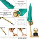 NC Feather Quill Pen Set - Calligraphy Ink Set, Dip Pen, Valentine's Day Gift, Holiday Ideal (Green)