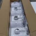 4-Light Bathroom Light Fixtures Modern Chrome Vanity Lights for Bathroom Lighting Fixtures Over Mirror with Clear Glass Shade for Cabinet Mirror Bedroom Hallway