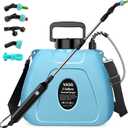 2 Gallon Battery Powered Garden Sprayer, Electric Sprayer, Weed Yard Lawn Sprayers with 5 Mist Nozzles & Retractable Wand & Adjustable Strap for Lawn, Garden, Yard