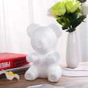 Amosfun Modelling Polystyrene Foam Bear Mould White DIY Craft for Flower Arranging Gift Wedding Party Decoration 7.87x 5.12 Inch