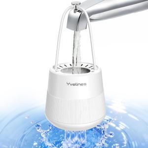 15-Stage Bath Water Filter for Tub Faucet, Yvelines 7500 Gallons Bathtub Filter Softens Hard Water & Removes Chlorine for Healthier Skin & Hair, BPA-Free (White)