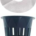 HORTIPOTS 2 Inch Net Pot 2 in Wide Rim Design with Reflective Net Pot Lids (Set of 75)