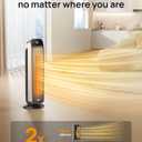 DREO Space Heater Indoor, 25" 11.5ft/s Fast Portable Room Heater with Remote and Thermostat, 3 Modes, Overheating & Tip-Over Protection, Electric Heaters for Indoor Use Large Room, Bedroom, Gold